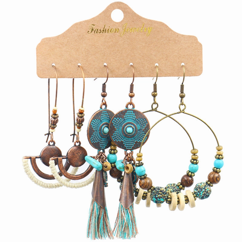 Wholesale Jewelry Irregular Alloy Earrings Set of 3