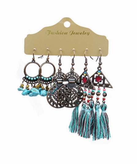 Wholesale Jewelry Irregular Alloy Earrings Set of 3