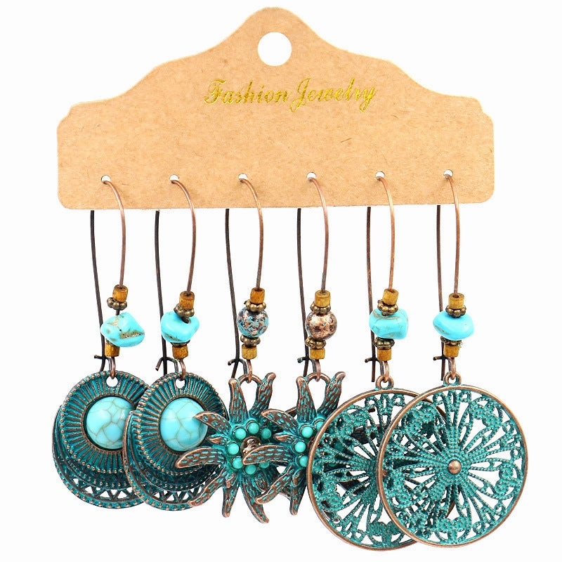Wholesale Jewelry Irregular Alloy Earrings Set of 3