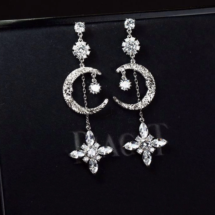 Wholesale Jewelry Jewelry Tassel Zircon Copper Earrings