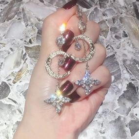 Wholesale Jewelry Jewelry Tassel Zircon Copper Earrings