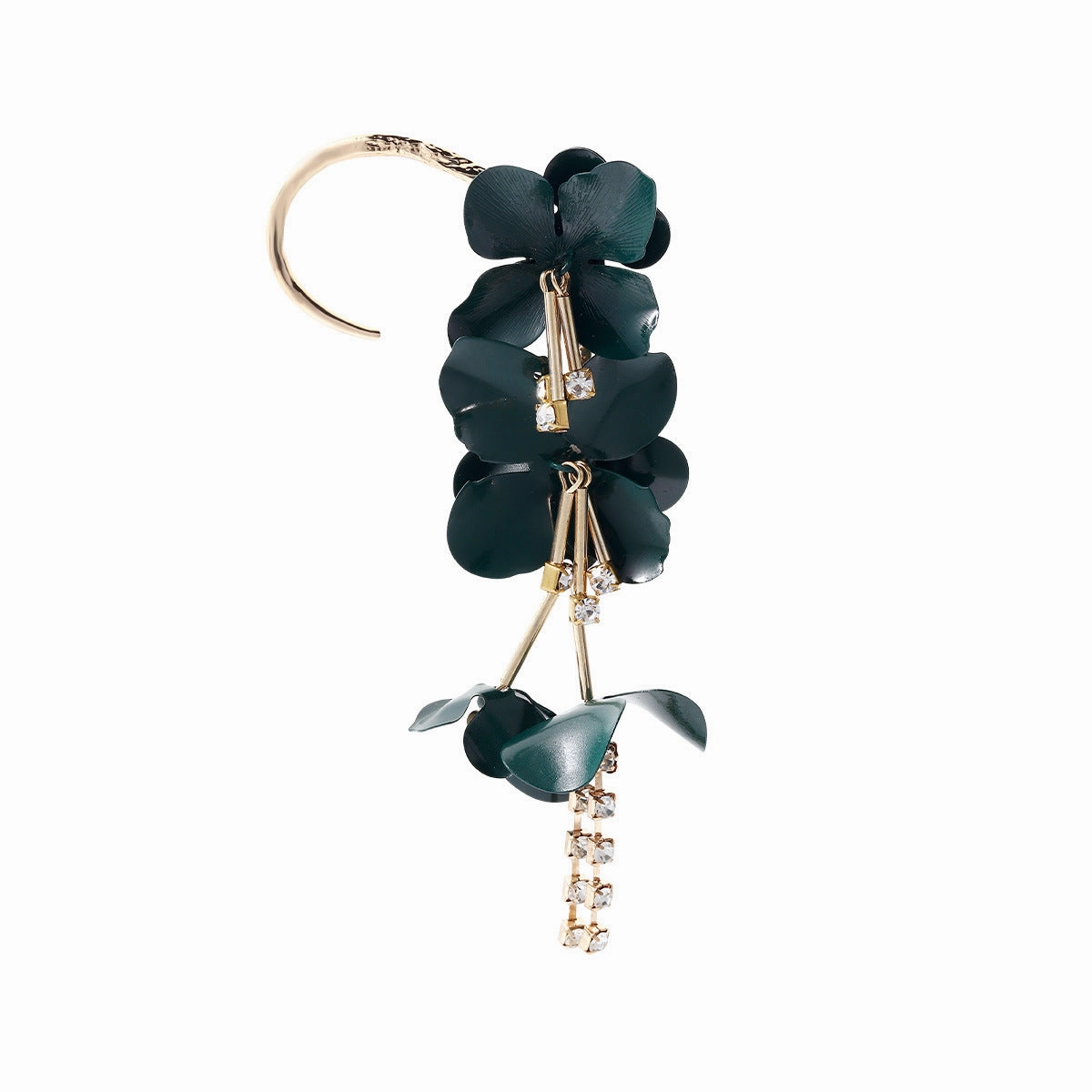 Wholesale Jewelry Long Multilayer Flowers Alloy Earrings