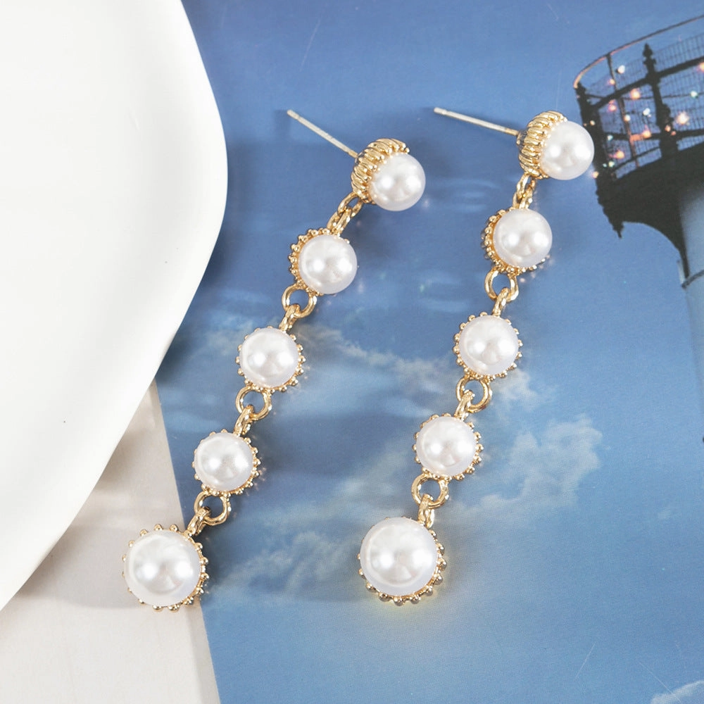 Wholesale Jewelry Long Pearl Earrings