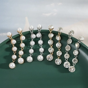 Wholesale Jewelry Long Pearl Earrings