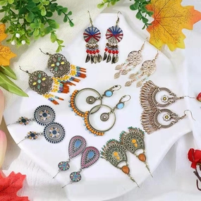 Wholesale Jewelry Retro Palace Wind Alloy Earrings
