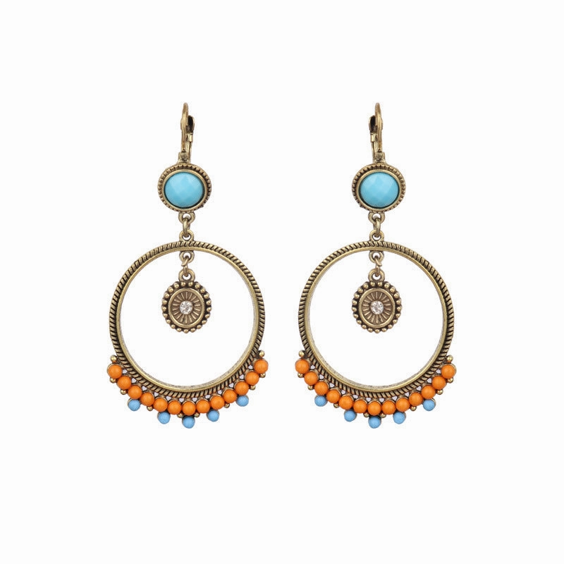 Wholesale Jewelry Retro Palace Wind Alloy Earrings