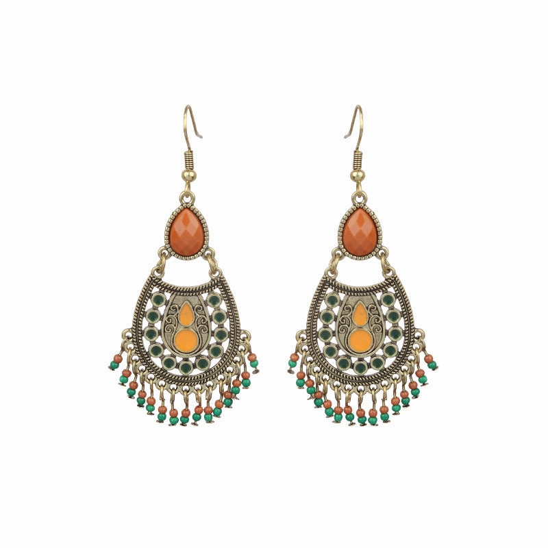 Wholesale Jewelry Retro Palace Wind Alloy Earrings