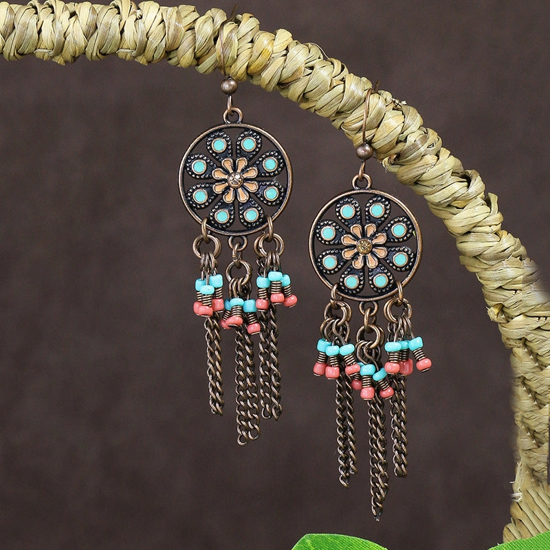 Wholesale Jewelry Retro Palace Wind Alloy Earrings