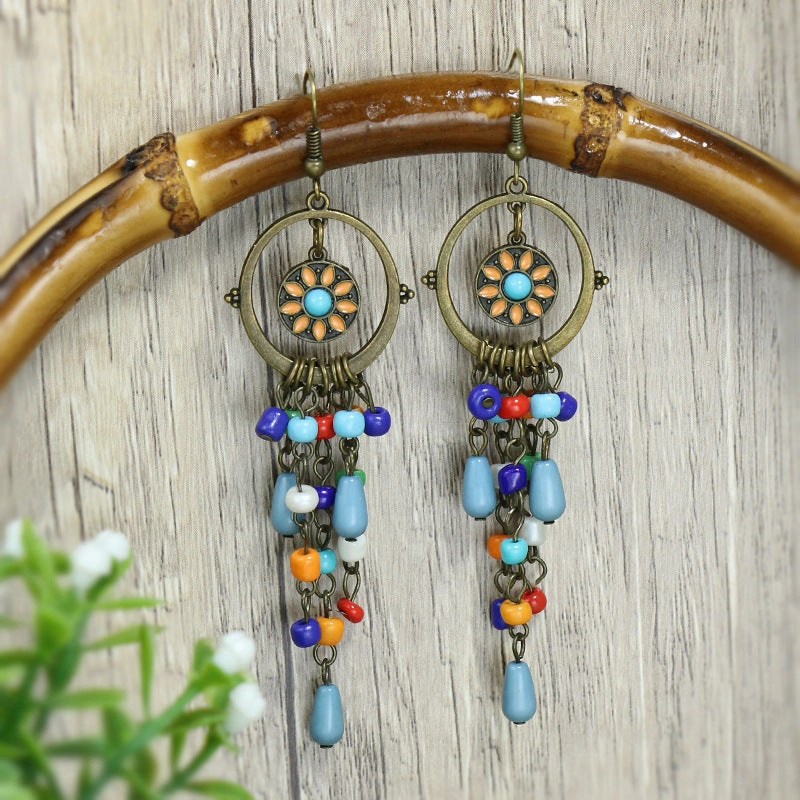 Wholesale Jewelry Retro Palace Wind Alloy Earrings