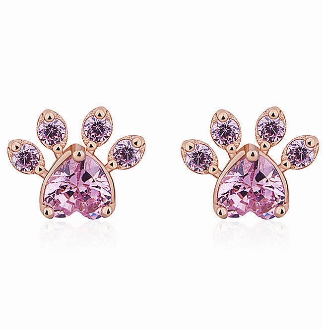 Wholesale Jewelry Rose Gold Plated Cat Claw Copper Earrings