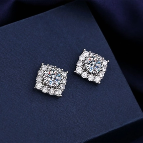 Wholesale Jewelry Shiny Snowflake Copper Earrings