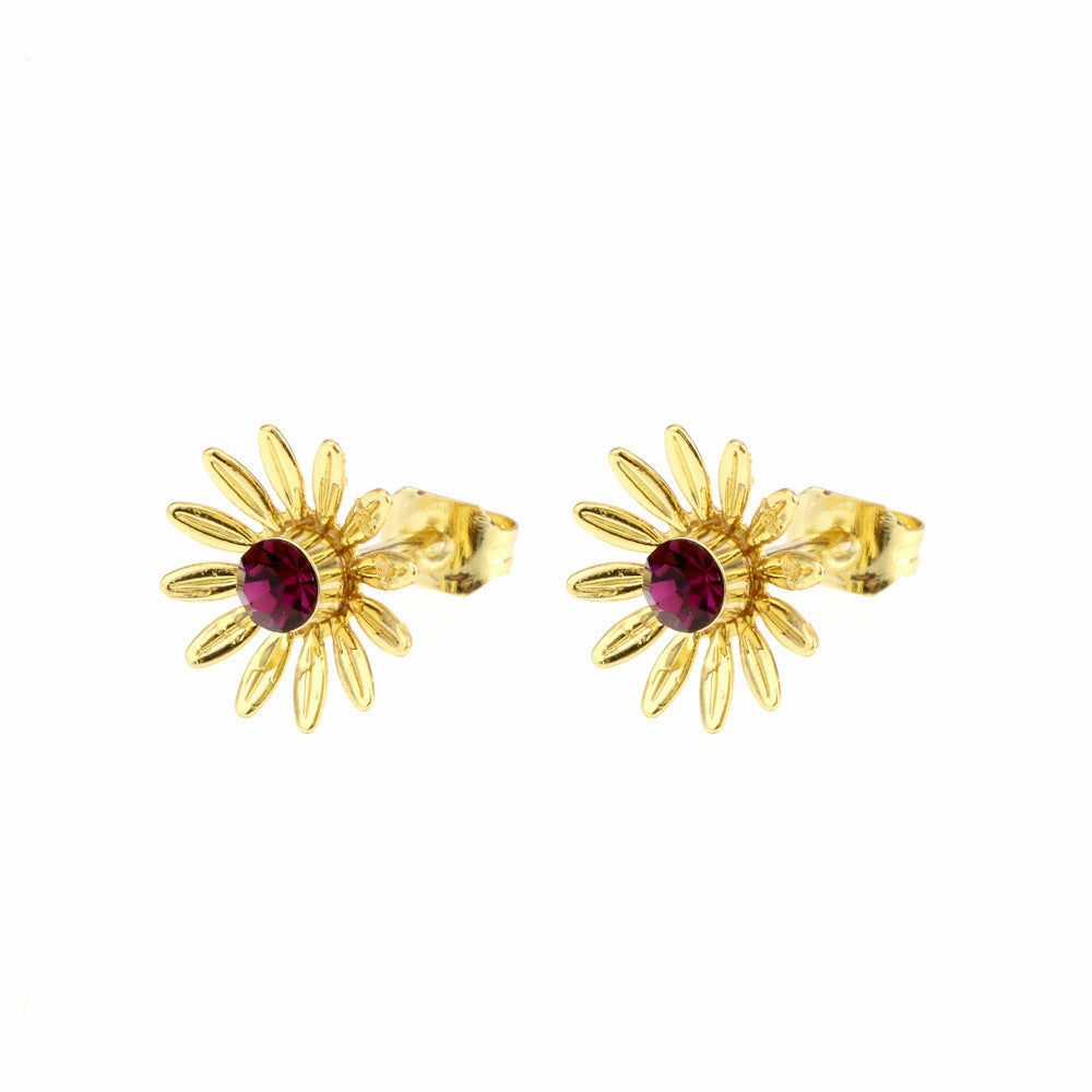 Wholesale Jewelry Small Daisy Copper Earrings