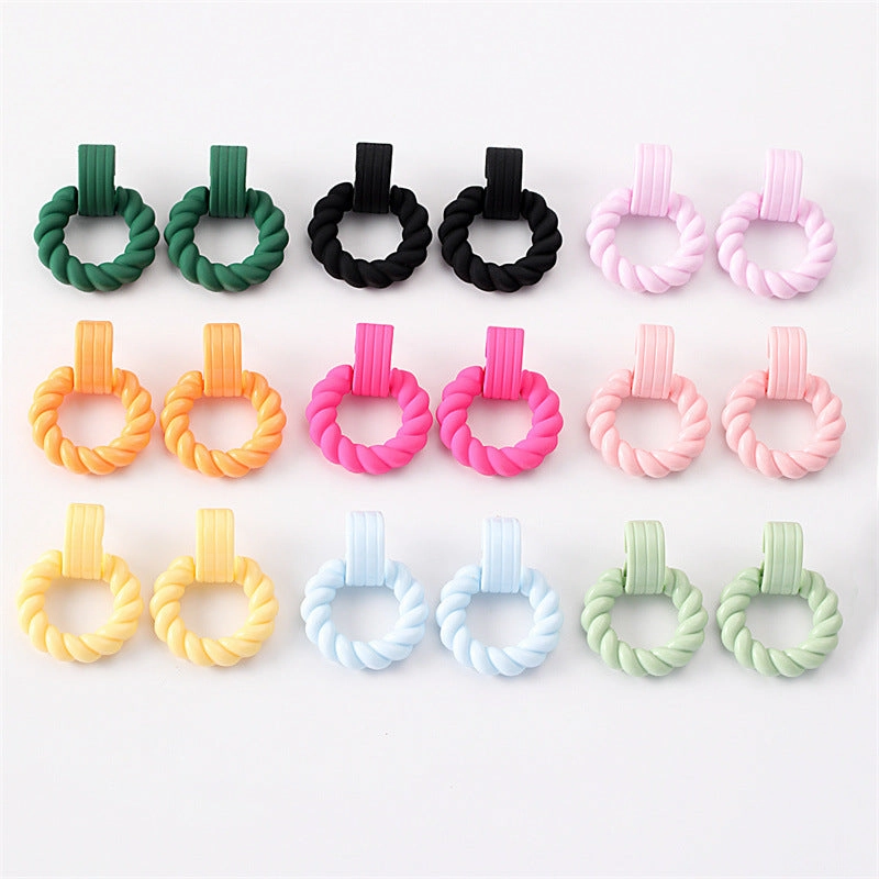 Wholesale Jewelry Spray Painted Candy Acrylic Earrings
