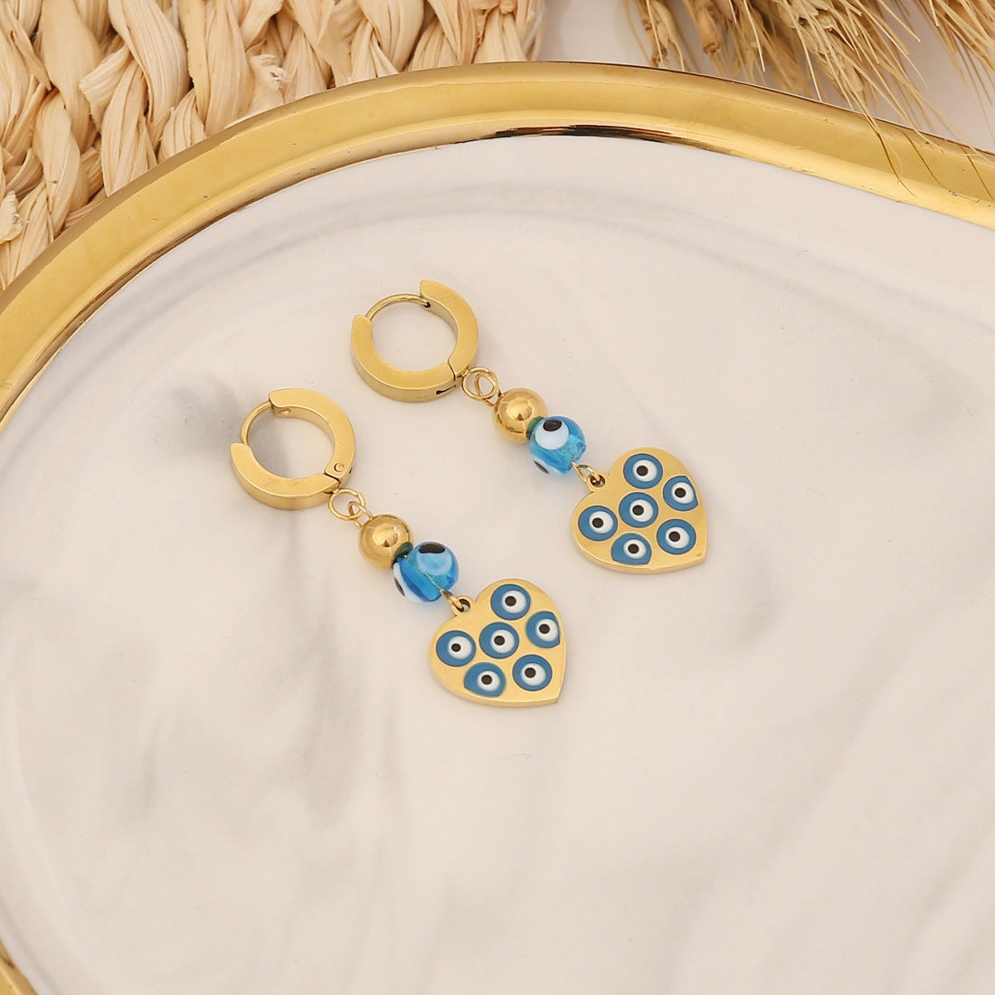 Wholesale Jewelry Stainless Steel Eye Earrings