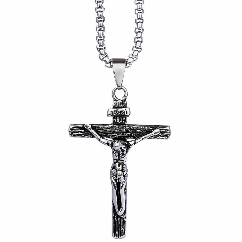 Wholesale Jewelry Titanium Steel Cross Pendant Necklace