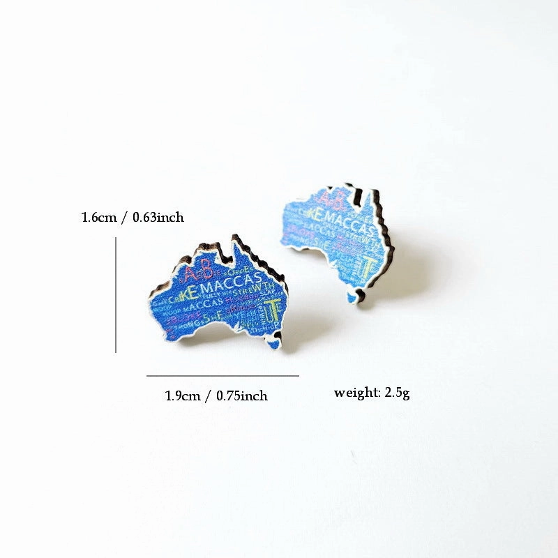 Wholesale Kangaroo Sunrise Sun Wooden Earrings