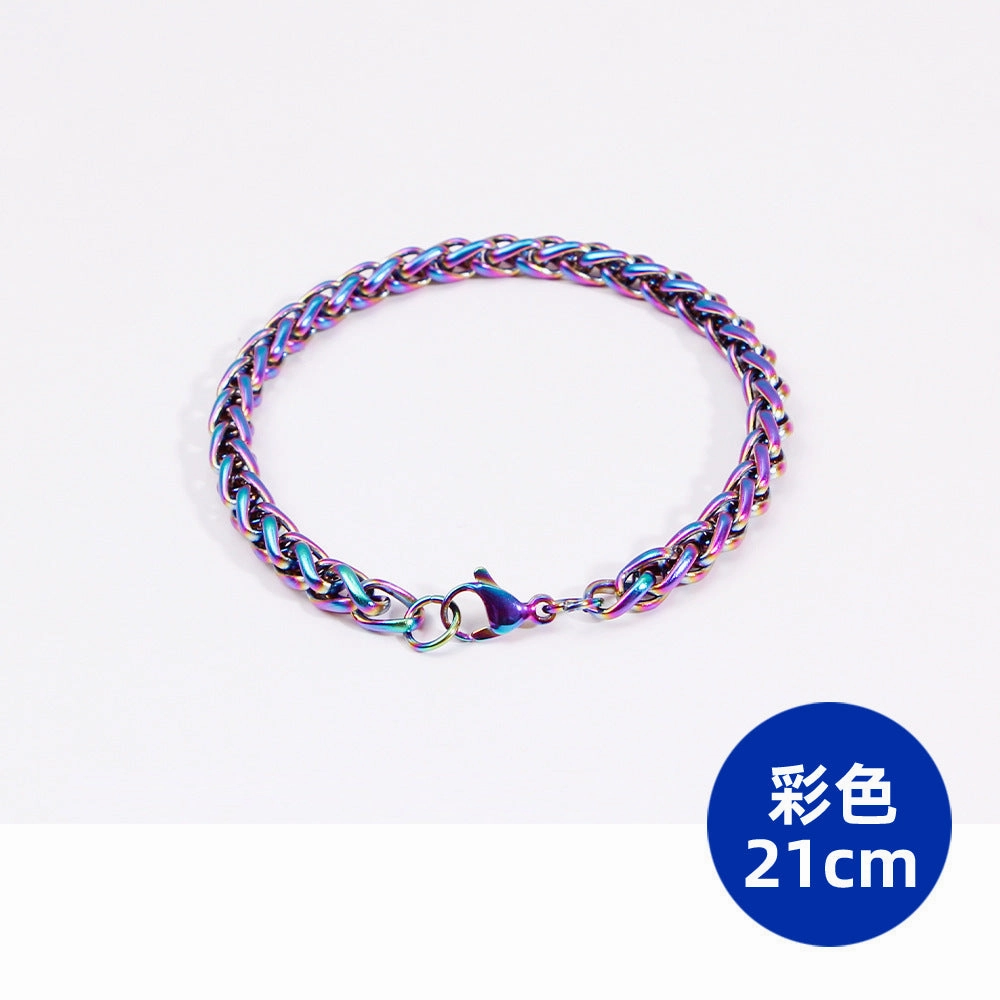 Wholesale Keel Flower Basket Chain Titanium Steel Bracelet