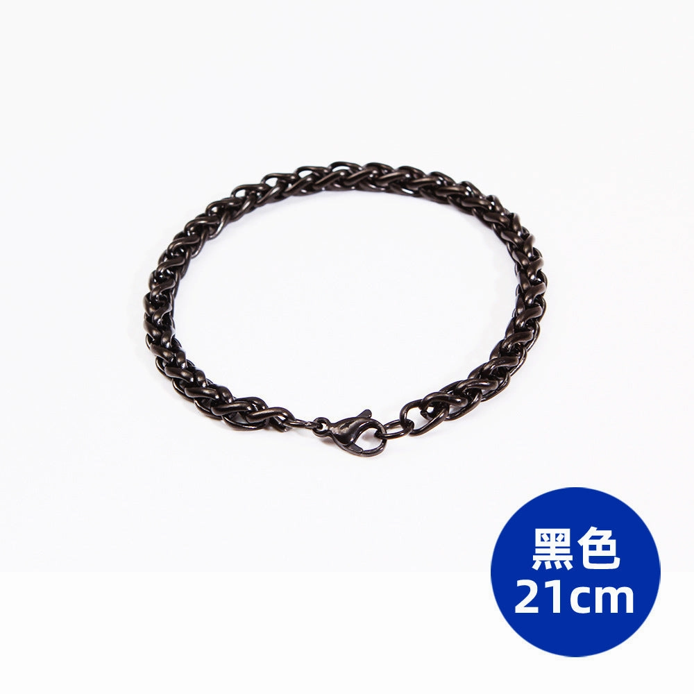 Wholesale Keel Flower Basket Chain Titanium Steel Bracelet