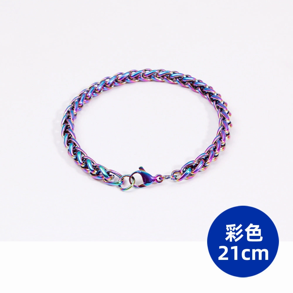 Wholesale Keel Flower Basket Chain Titanium Steel Bracelet