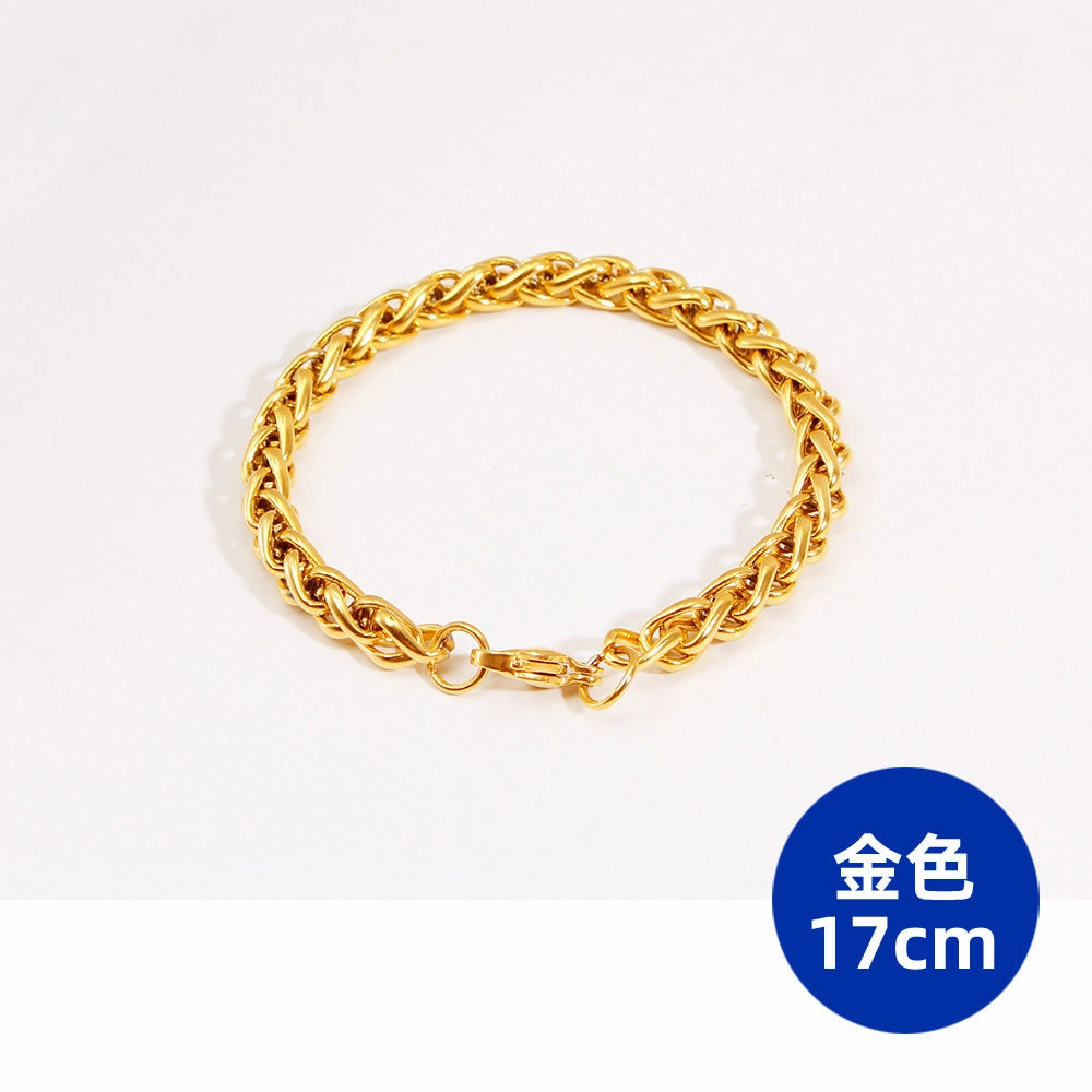 Wholesale Keel Flower Basket Chain Titanium Steel Bracelet