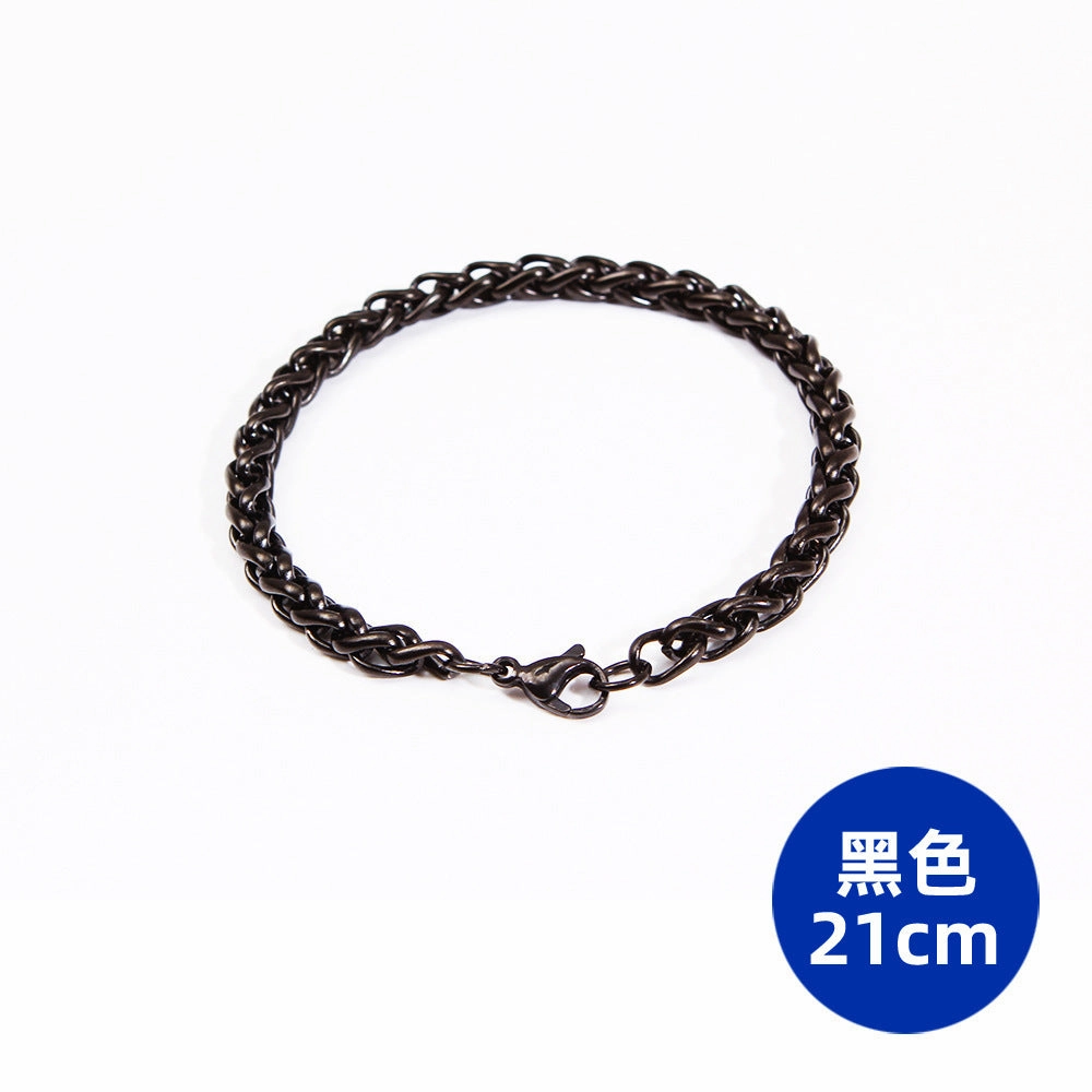 Wholesale Keel Flower Basket Chain Titanium Steel Bracelet