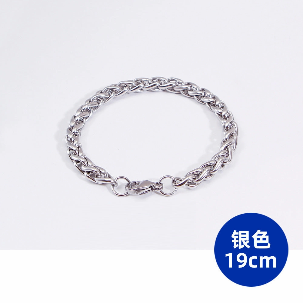 Wholesale Keel Flower Basket Chain Titanium Steel Bracelet