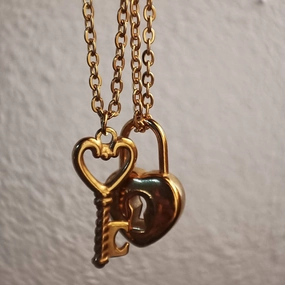 Wholesale Key Shaped Titanium Steel Necklaces