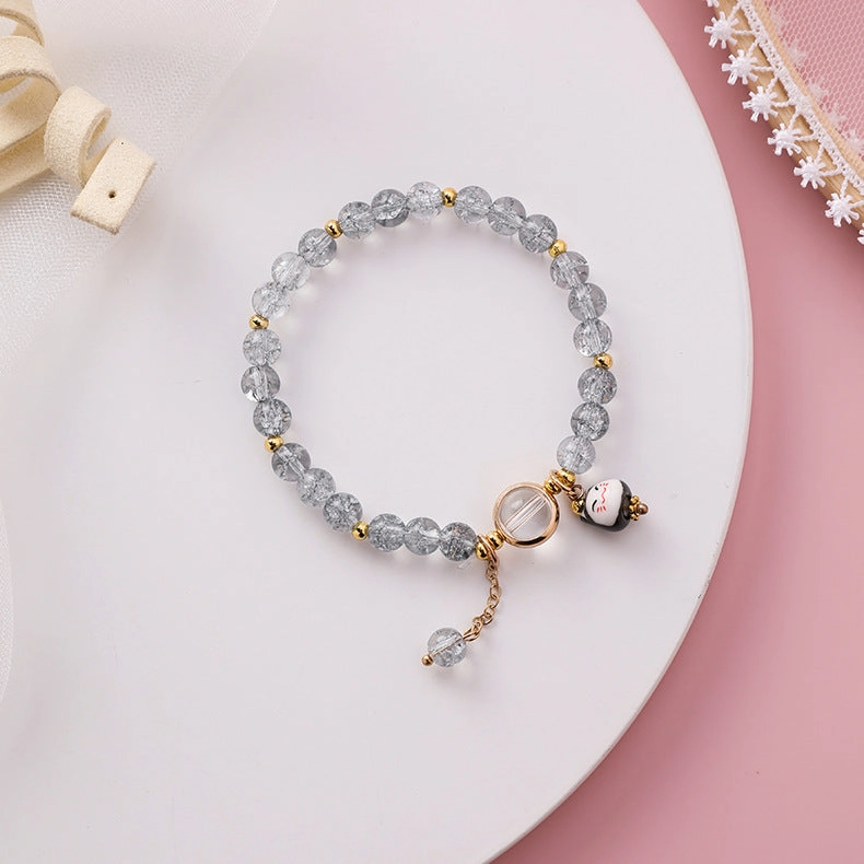 Wholesale Kitten Crystal Beaded Bracelet