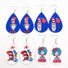 Wholesale Kitten Pencil Leather Earrings