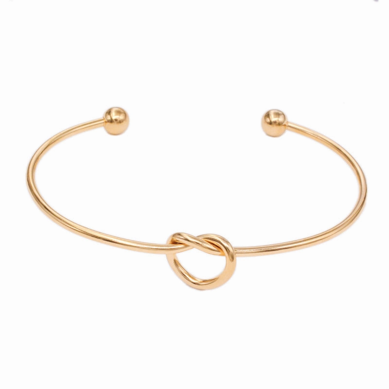 Wholesale Knotted Heart Titanium Steel Bracelet