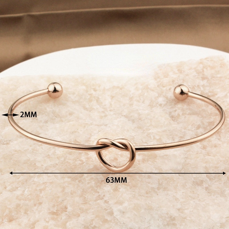 Wholesale Knotted Heart Titanium Steel Bracelet