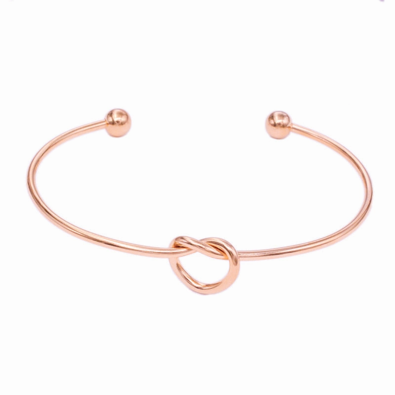 Wholesale Knotted Heart Titanium Steel Bracelet