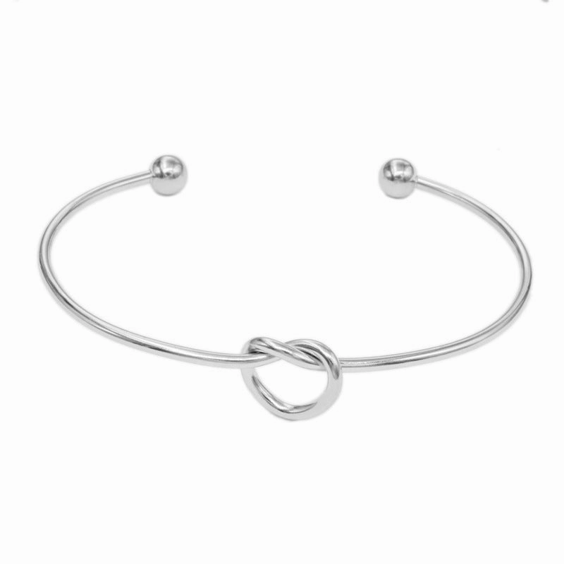 Wholesale Knotted Heart Titanium Steel Bracelet