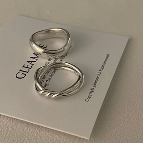 Wholesale Knotted Line Hollow Sterling Silver Ring