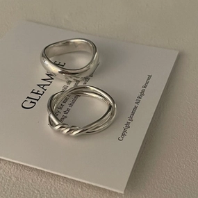 Wholesale Knotted Line Hollow Sterling Silver Ring