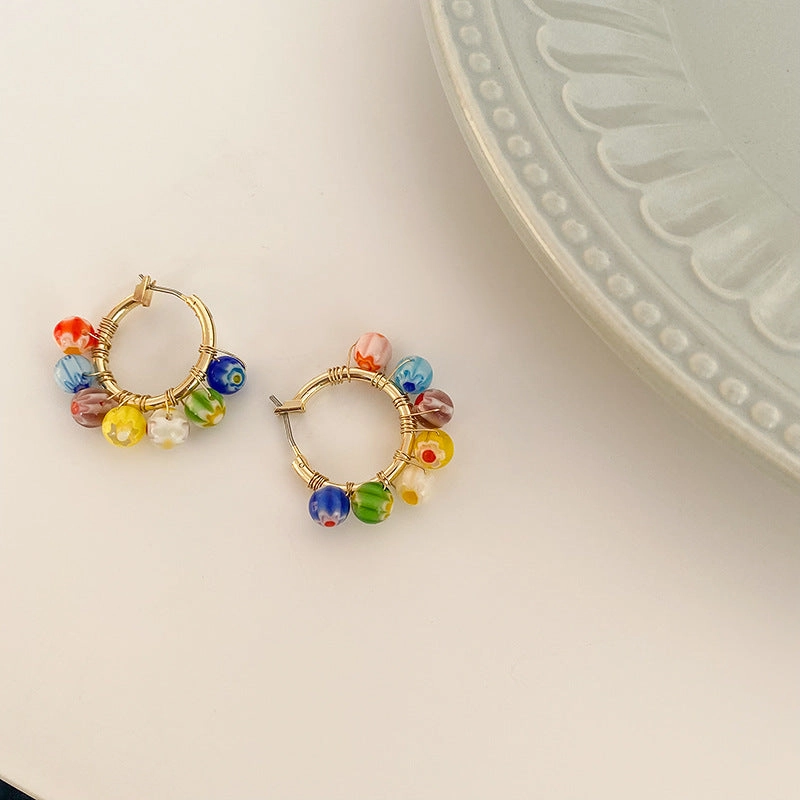 Wholesale Korean Candy Color Alloy Earrings