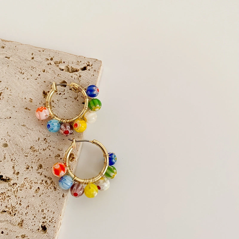Wholesale Korean Candy Color Alloy Earrings