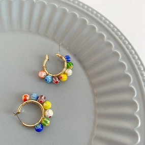Wholesale Korean Candy Color Alloy Earrings