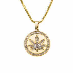 Wholesale Large Maple Leaf Pendant Necklace Alloy