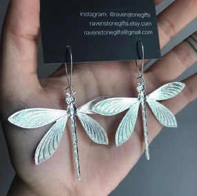 Wholesale Large Size Dragonfly Alloy Earrings