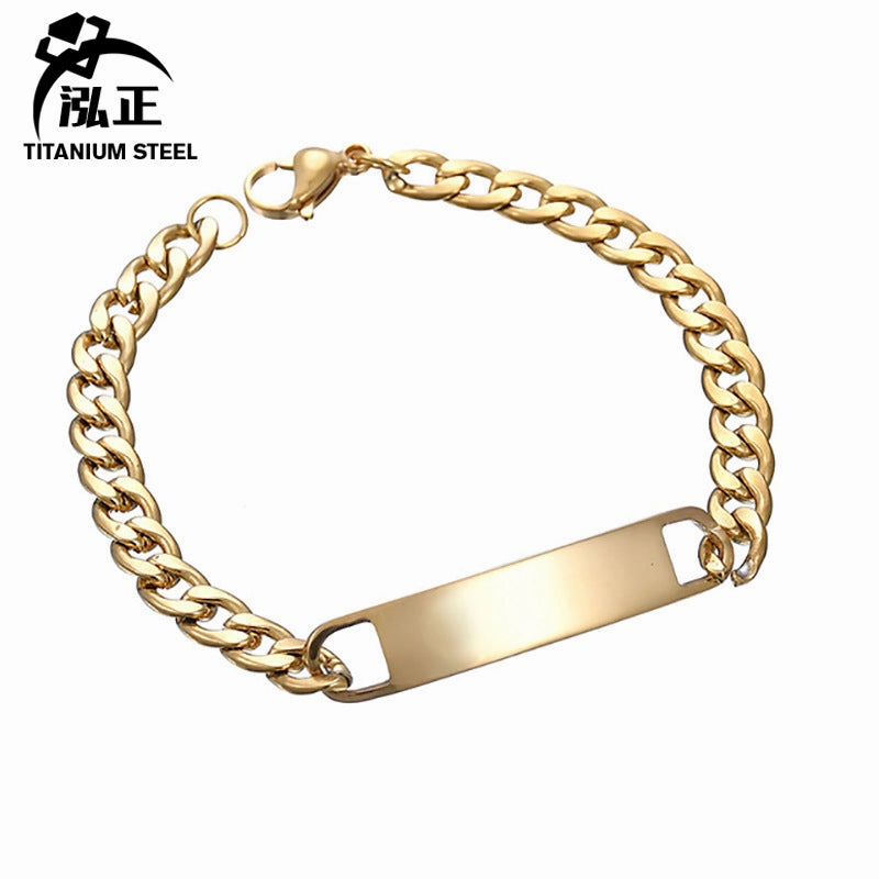 Wholesale Laser Engraved Stainless Steel Men's Bracelet