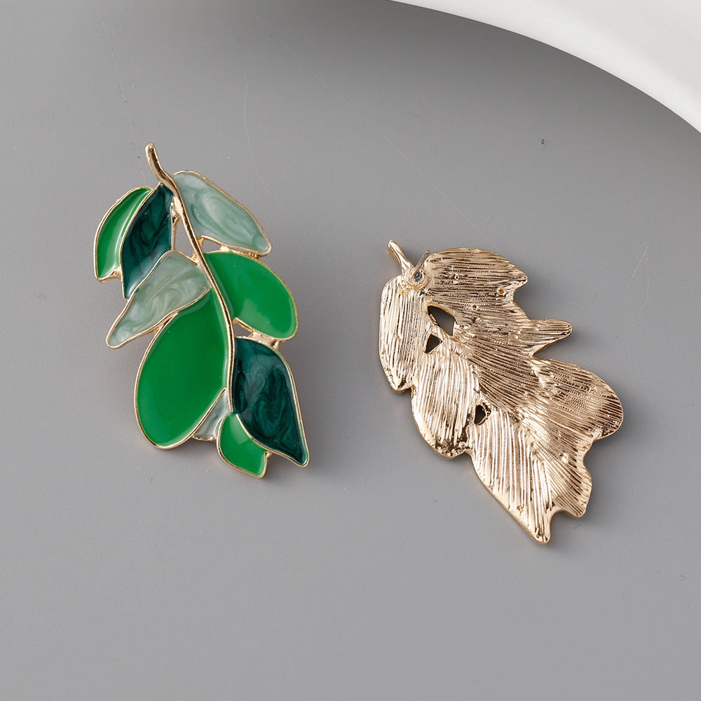 Wholesale Leaf Summer Zinc Alloy Earrings