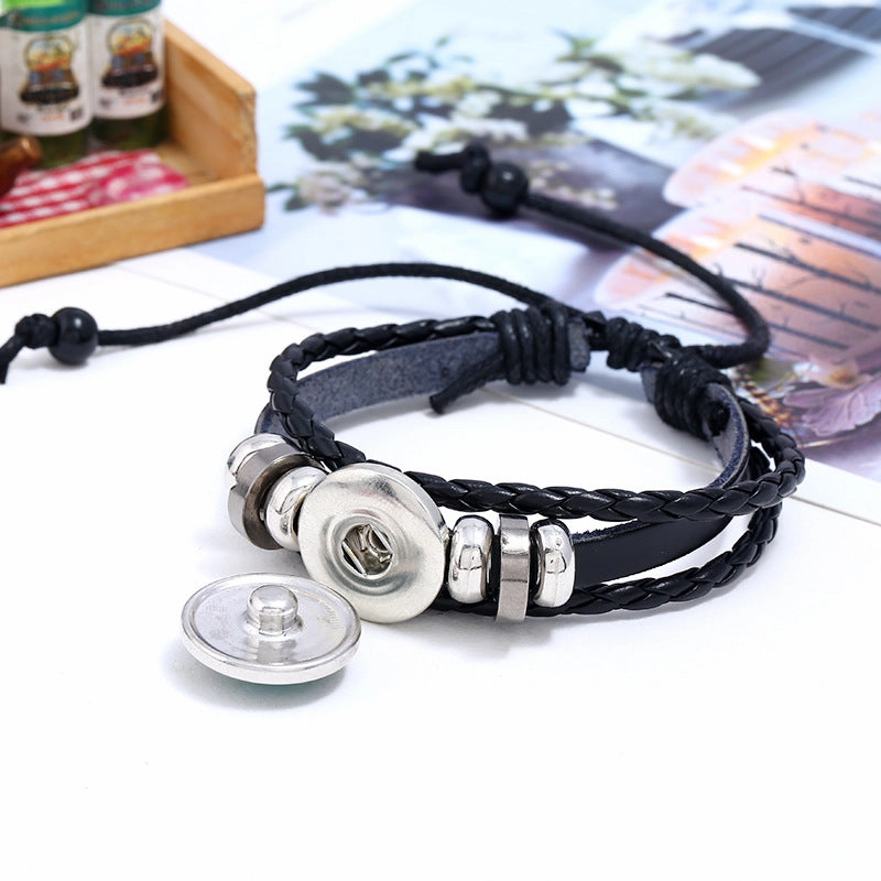 Wholesale Leather Luminous Zodiac Bracelet