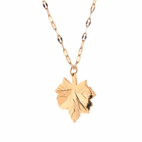 Wholesale Leaves Titanium Steel Necklace Clavicle Chain