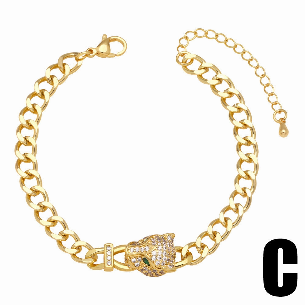 Wholesale Leopard Head Copper Bracelet