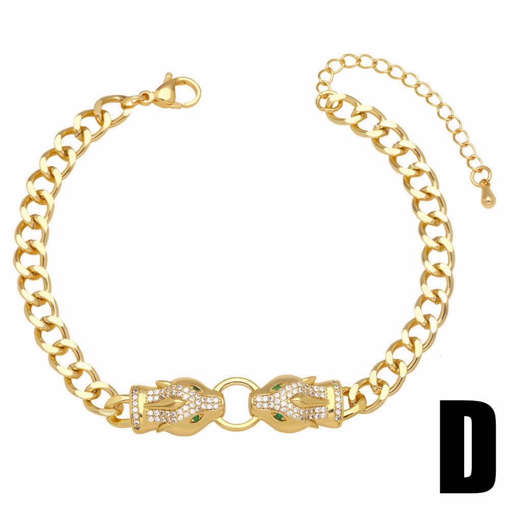 Wholesale Leopard Head Copper Bracelet