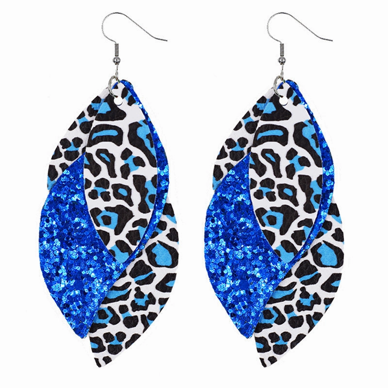 Wholesale Leopard Leather Earrings