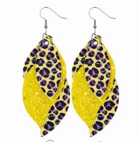 Wholesale Leopard Leather Earrings