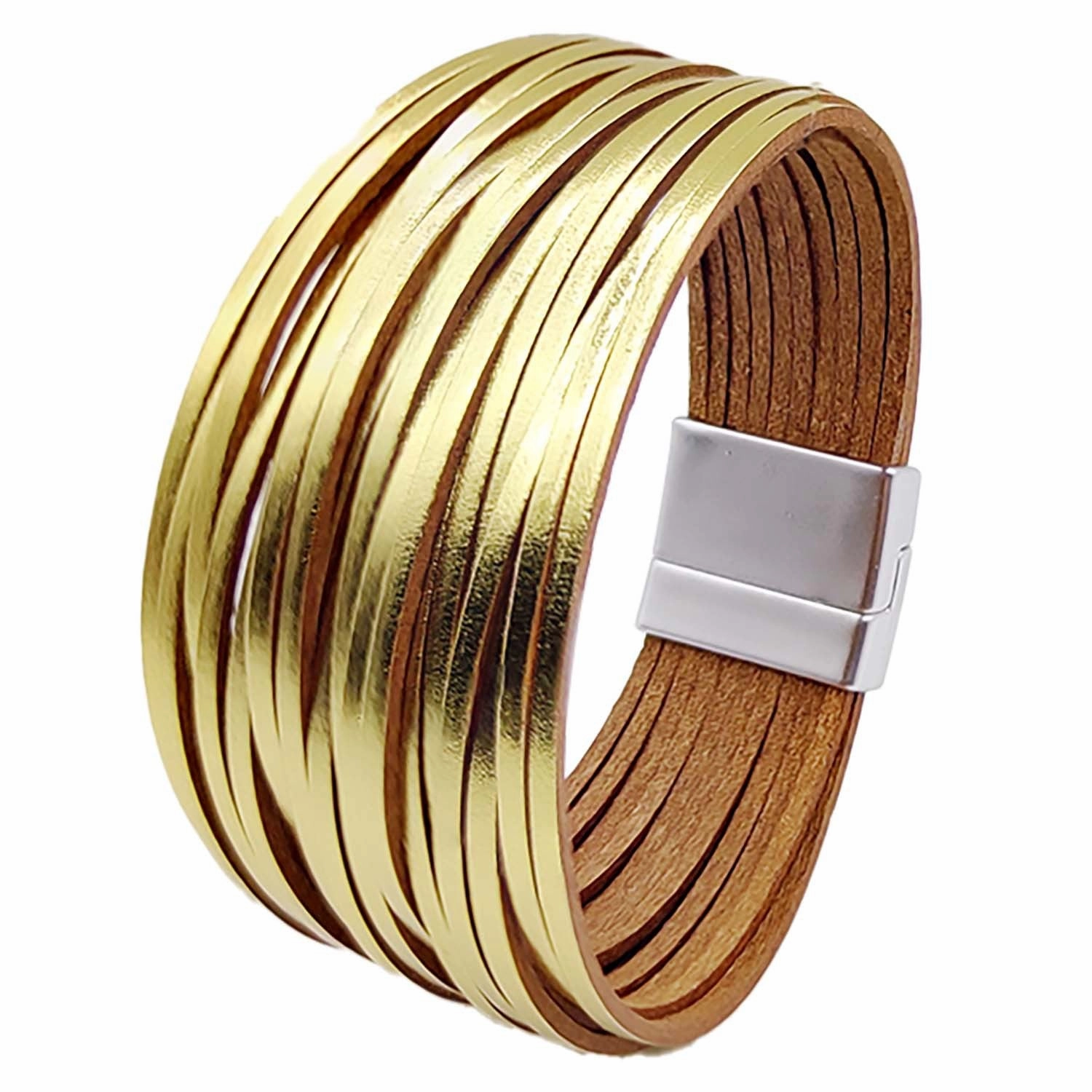 Wholesale Leopard Magnetic Buckle Leather Bracelet