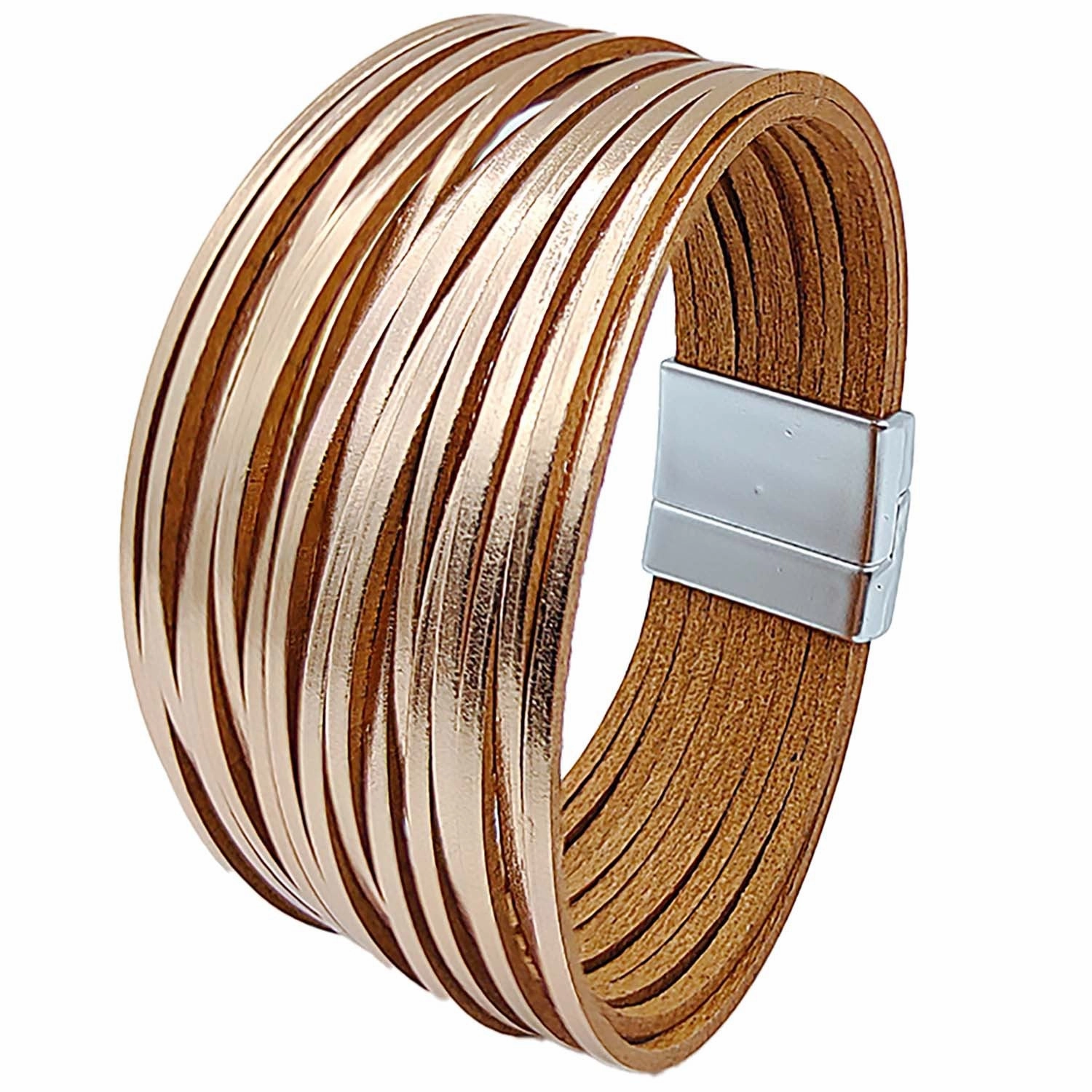 Wholesale Leopard Magnetic Buckle Leather Bracelet